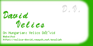 david velics business card